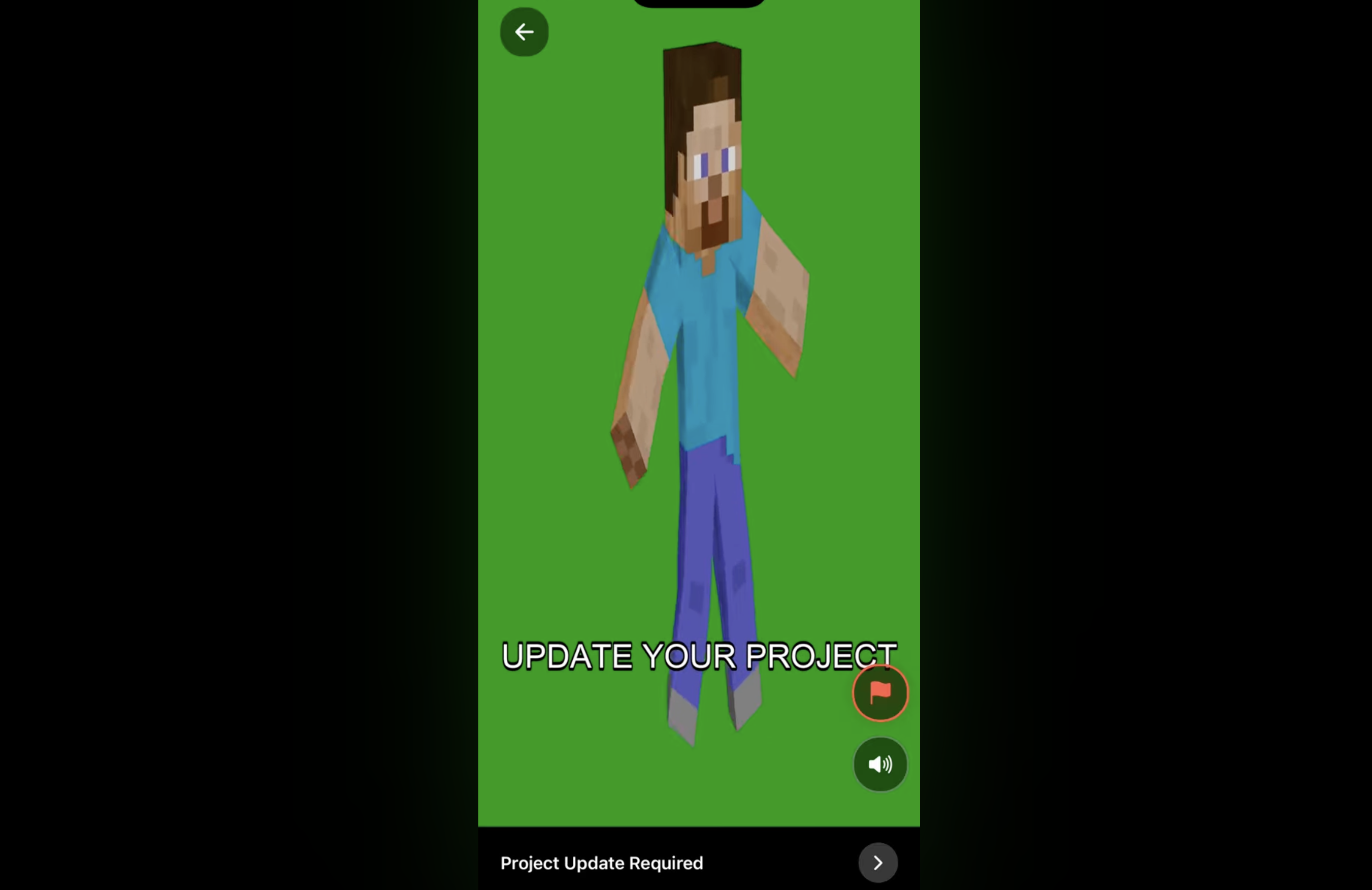 Project Update Required Message